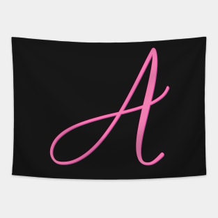 Letter A Hot Pink Initial Tapestry