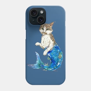 Tabby Cat Mermaid Phone Case