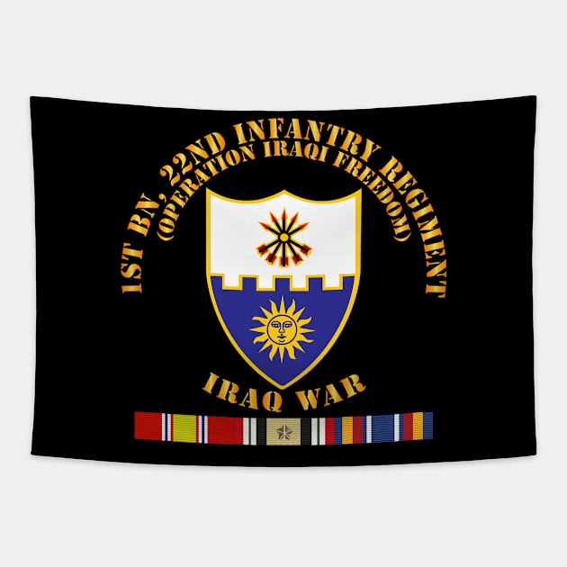 1st Bn 22nd Infantry - OIF1 - w IRAQ SVC Tapestry by twix123844