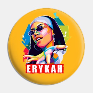 Erykah Colorful Art Pin