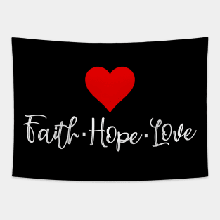 Faith Hope Love Tapestry