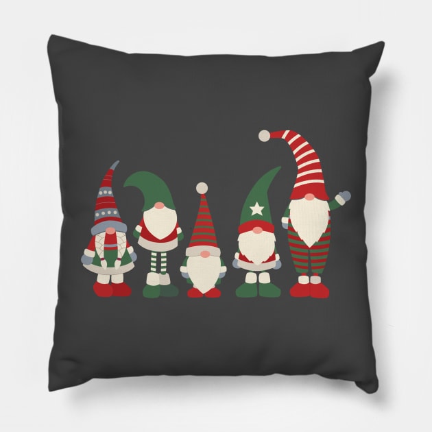 Gnomes Holiday Pillow by JoannaMichelle