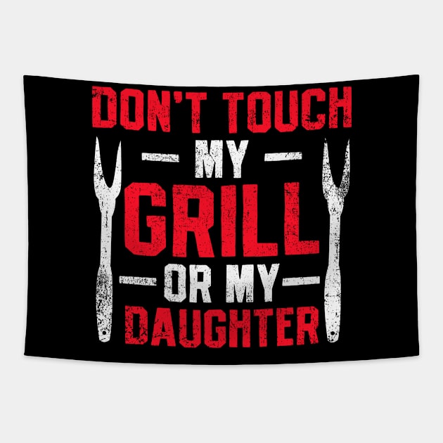 Grilling Dad Daddy BBQ Tapestry by CreativeGiftShop