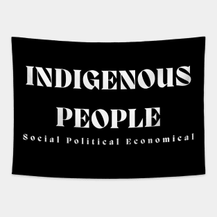 INDIGENOUS PEOPLE White Print Tapestry