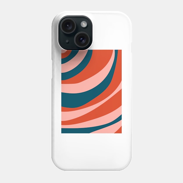 Curved stripes III Phone Case by AllPrintsAndArt