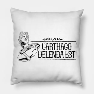 Latin saying - Carthago delenda est Pillow