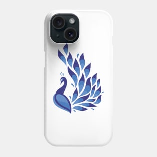 Blue Peacock Phone Case