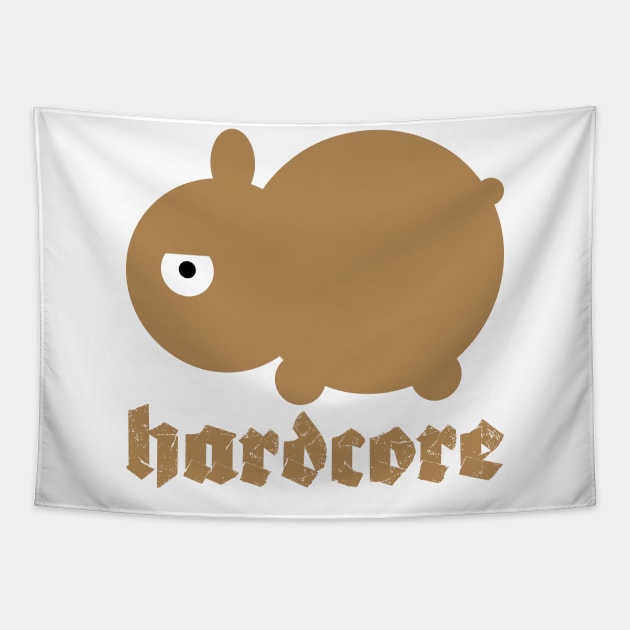 Funny Hardcore Bunny Tapestry by Drop23