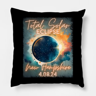 Total Solar Eclipse 2024 New Hampshire Art Science Men Women Kids Pillow