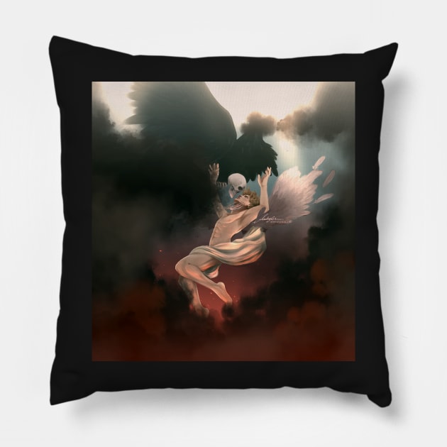 LUCIFER FALLS TO HELL Pillow by AuCo47