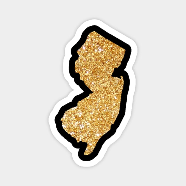 Gold New Jersey Magnet by lolosenese