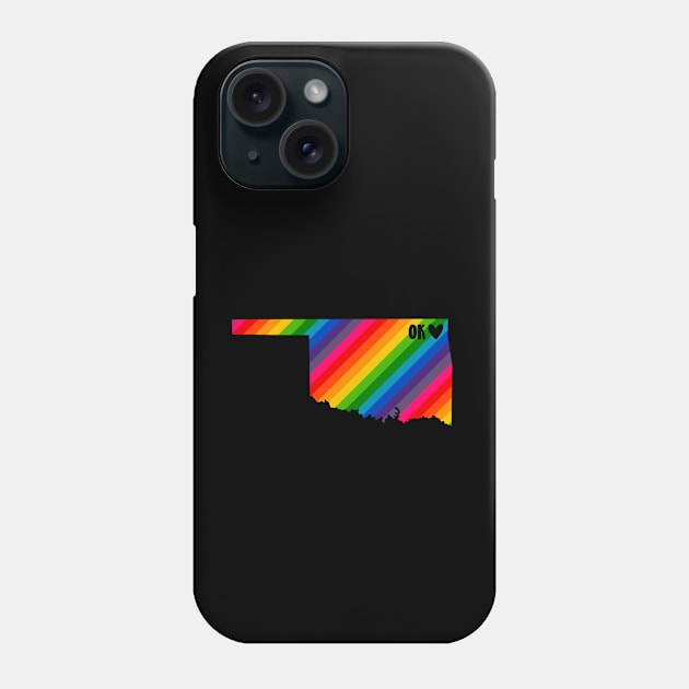 USA States: Oklahoma (rainbow) Phone Case by LetsOverThinkIt