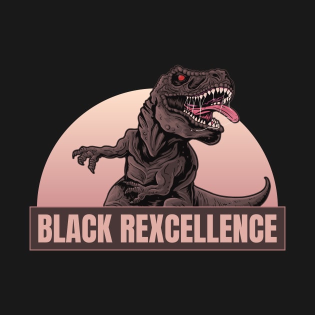 Black Excellence T-rex by sqwear