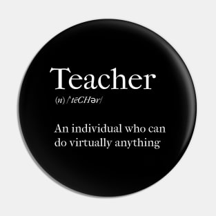 Teacher dictionary definition Pin