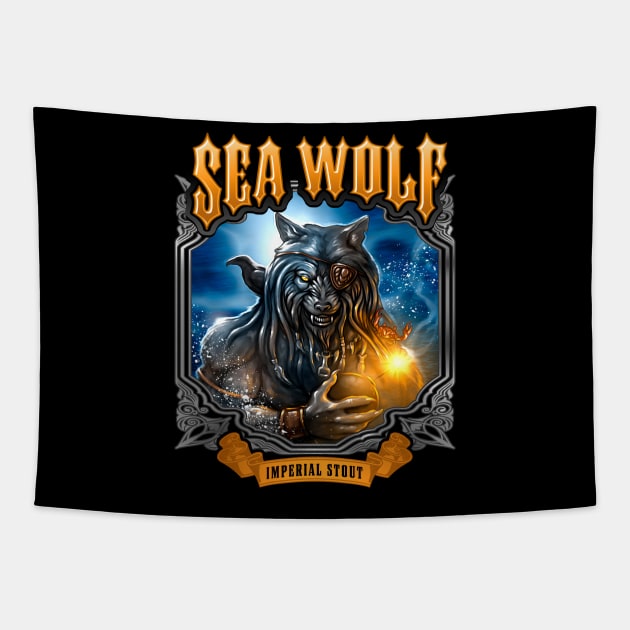 Sea Wolf Imperial Stout Tapestry by ArtBeerLife