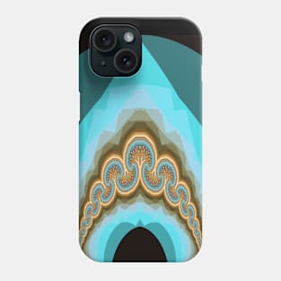 turquoise and gold art-deco Phone Case