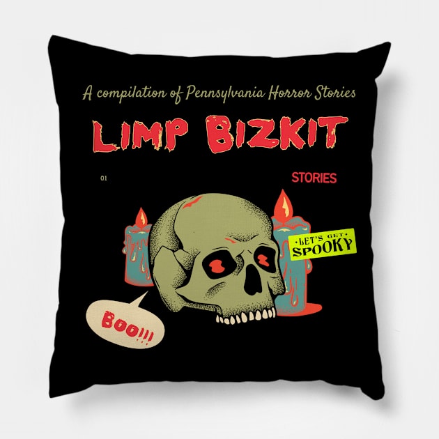 bizkit horror series Pillow by psychedelic skull