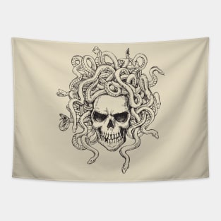 skull snake hair Tapestry