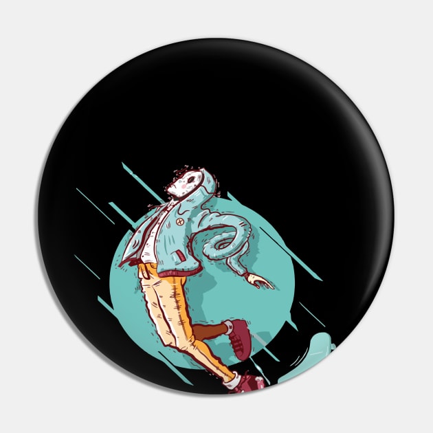 Skateboarder Forever Pin by jobieh shop