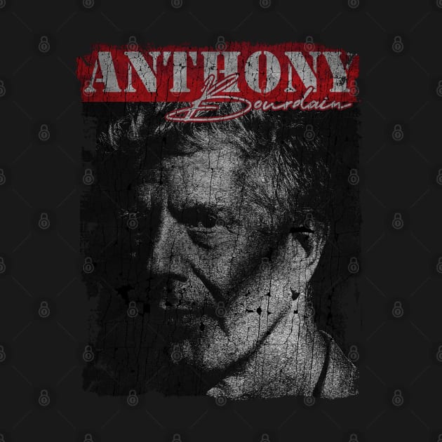 TEXTURE ART - Anthony Bourdain Cheff by ZiziVintage