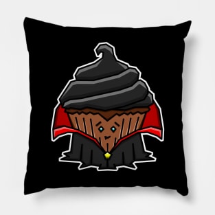 Cute and Creepy Chocolate Vampire Dracula Cupcake Gift - Vampire Cupcake Pillow