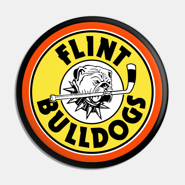 Defunct Flint Bulldogs Hockey Pin by LocalZonly