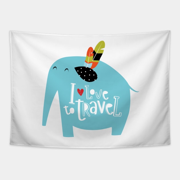 I love travel Tapestry by olya_utchenko