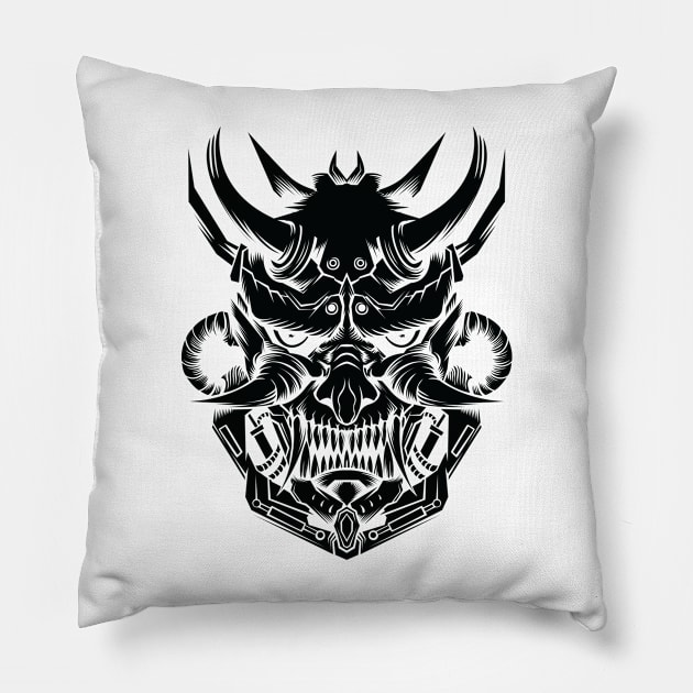 Siluet illustration mecha Pillow by blackdesain99