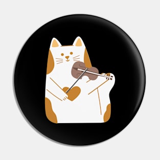 CAT PLAYING VIOLIN Pin