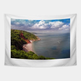 Oddicombe Beach Babbacombe Bay Devon Tapestry