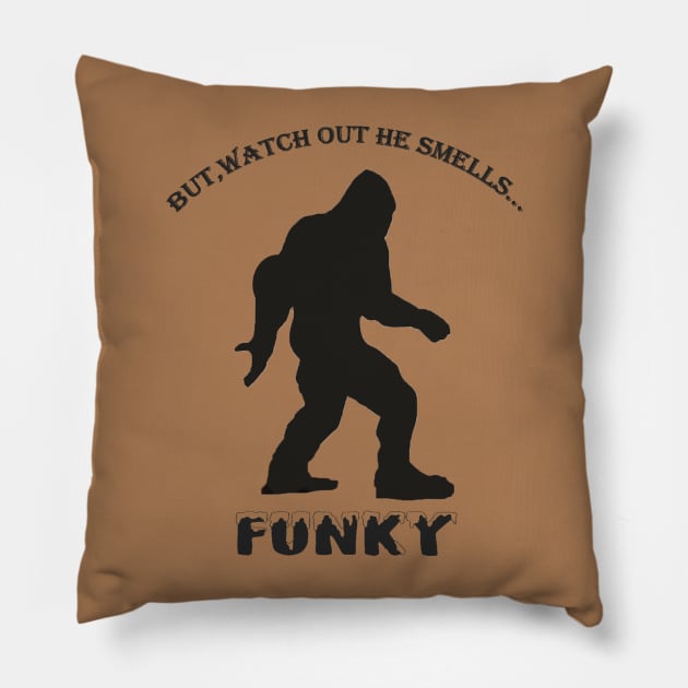 Bigfoot Funky Pillow by upnorthdesigns