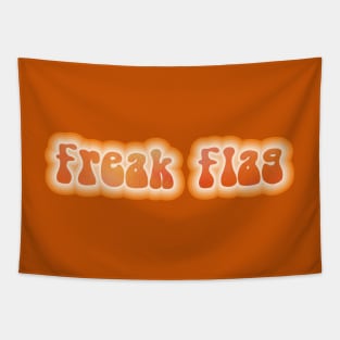 FREAK FLAG. Retro 60s 70s aesthetic slang Tapestry