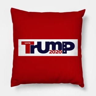 Vote For Trump 2020 Red and Blue Logo Pillow