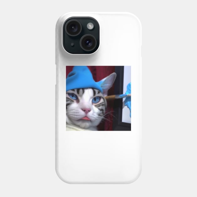 Cattastic Smurf Cat Phone Case by tearbytea