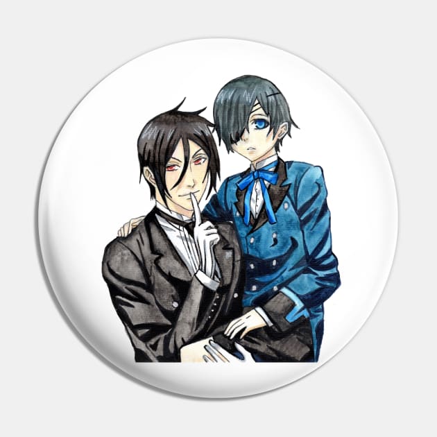 Black Butler Pin by Mercmichelle