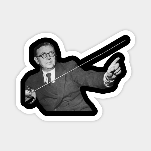 Sartre Fencing (No Border) Magnet by neememes