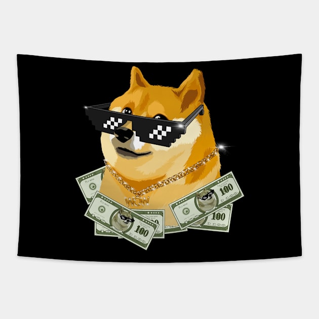 DogeCoin Doge Tapestry by X-TrashPanda