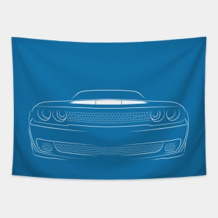 Dodge Challenger SRT Demon - front stencil, white Tapestry