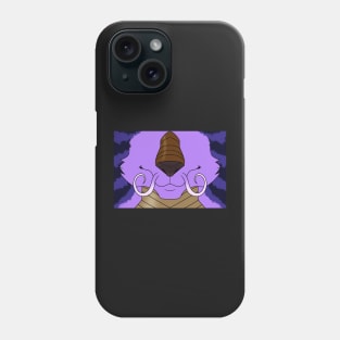 Purple Whisker Noodle Face Phone Case