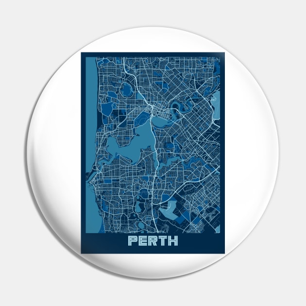 Perth - Australia Peace City Map Pin by tienstencil