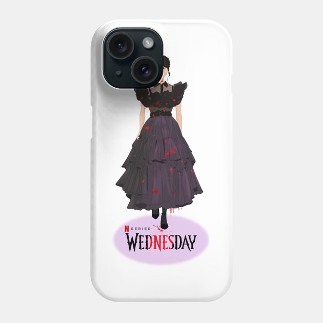 Wednesday Addams Phone Case by Le petit fennec