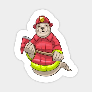 Seal Firefighter Axe Fire department Magnet