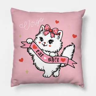 Virgo Sassy Valentines Kitty Pillow