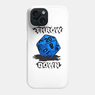 d20 Throw Down in Blue Phone Case