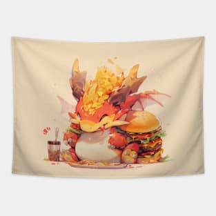 Junk food Dragon Tapestry