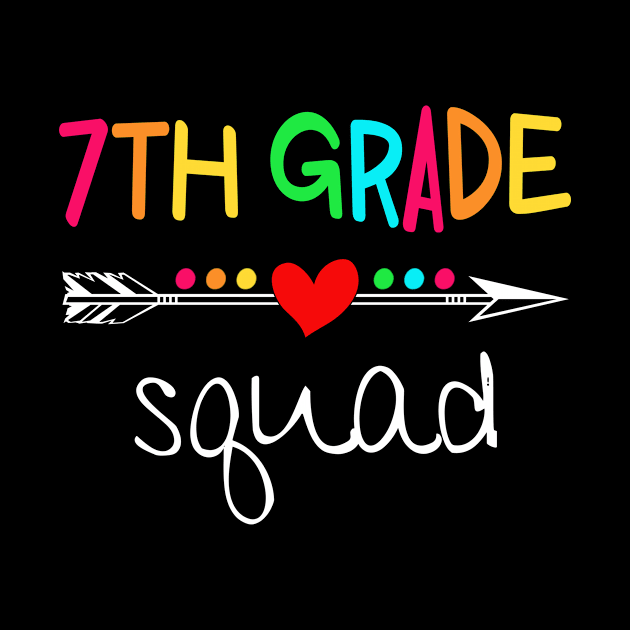 7th Grade Squad Seventh Teacher Student Team Back To School Shirt by Alana Clothing