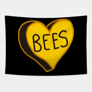 Black And Yellow Bees Tapestry