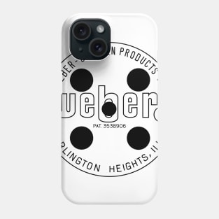 Grill Giants Original Weber Vent Logo front side print Black Phone Case