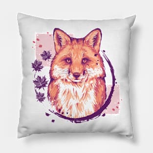 Fox Painting Pillow