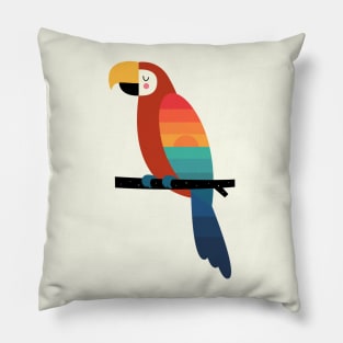 Sunset Parrot Pillow